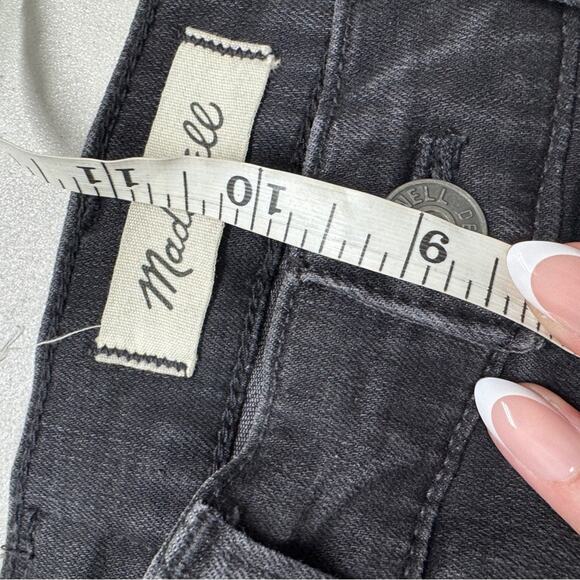 Madewell Black 10in High Rise Skinny Jeans Womens 25P Button Fly Casual Denim - Picture 11 of 12